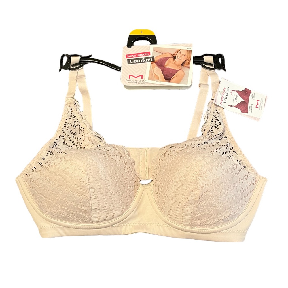 🌟NWT🌟 Maidenform Pretty Lace Wireless Wireless Bra - Size Large